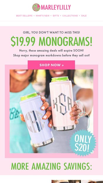 $15 & UNDER CLEARANCE - Marleylilly - Monogrammed Gifts