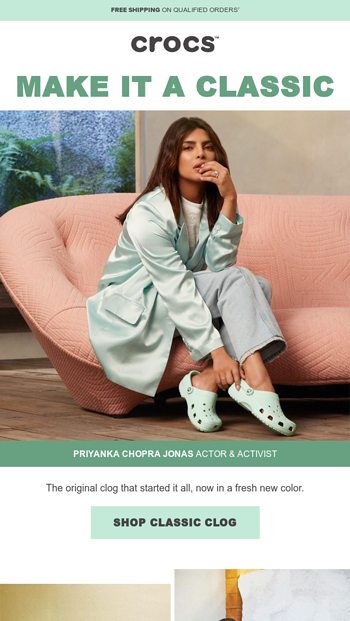 Priyanka chopra crocs discount ad