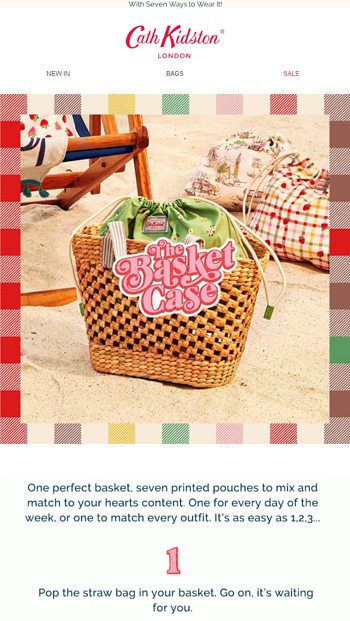 Cath kidston sale straw basket bag