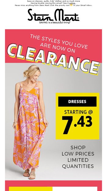 steinmart dresses clearance