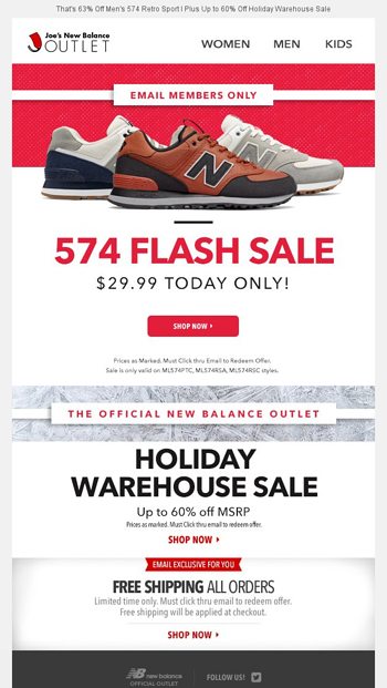 joe's new balance warehouse