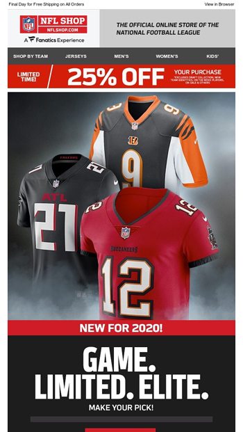 Free Shipping on Official NFL Jerseys 