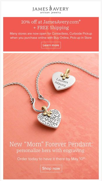 James Avery “Mom” outlet Forever Pendant