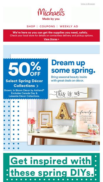 Spring is in full bloom (and so are these deals) - Michaels Email Archive