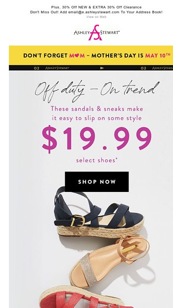 Summer Perfect SANDALS 19.99 Ashley Stewart Email Archive