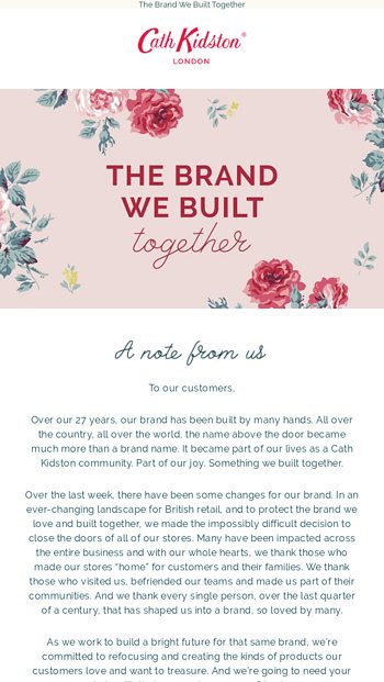 A Message To Our Community