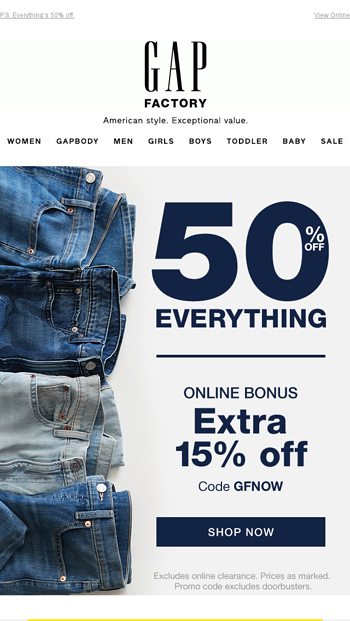 gap mother's day sale
