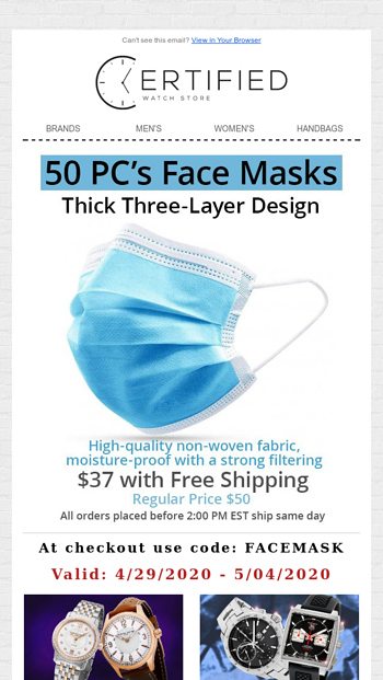 50 Pcs 3 Ply Face Mask 37  Free Shipping