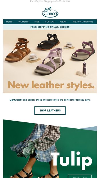 Meet the all new Tulip and Rose leather styles Chaco Email Archive