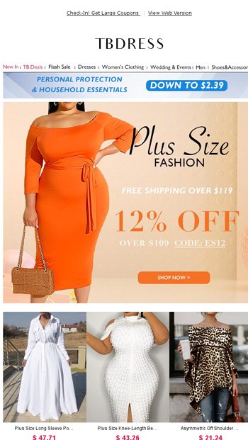 tb dresses plus size