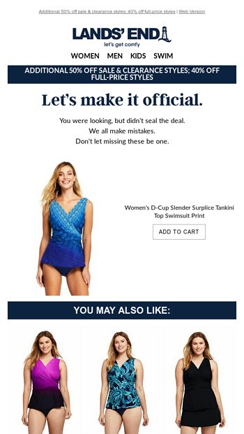 lands end swimwear clearance