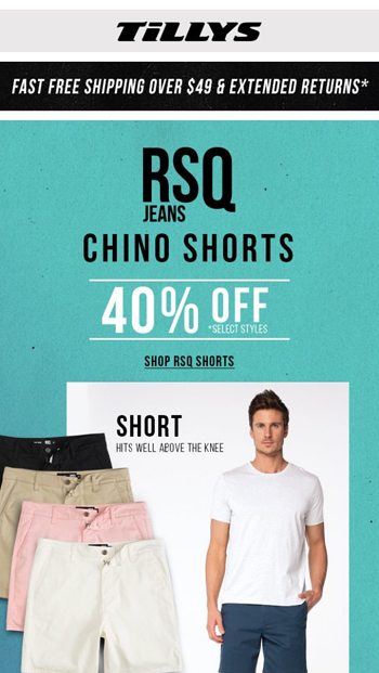 Tillys hot sale chino shorts