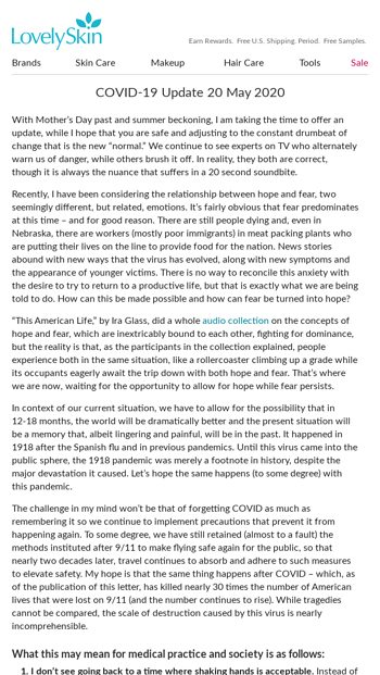 COVID19 Update from Dr