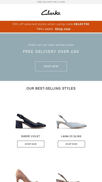 clarks free delivery code