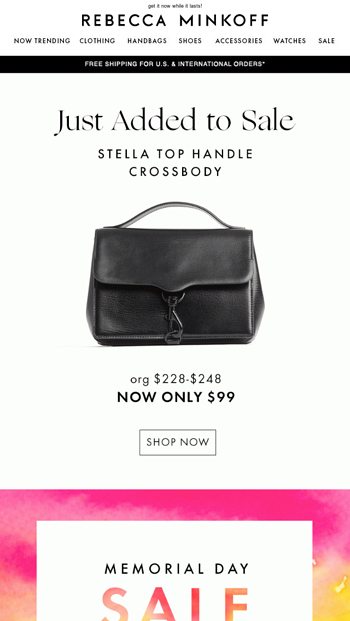 Rebecca minkoff stella discount top handle crossbody