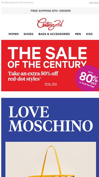 New Love Moschino + Extra 50% Off Sale 
