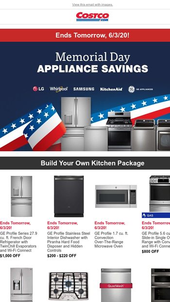 costco memorial day sale refrigerator