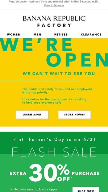 banana republic father's day sale