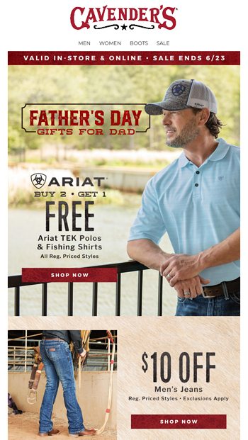 Buy 2, Get 1 FREE AriatTEK Fishing Shirts & Polos - Cavender's