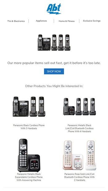 Panasonic Black Cordless Phone With 4 Handsets Is Low On Stock Abt Email Archive