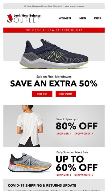 joe's new balance outlet return policy