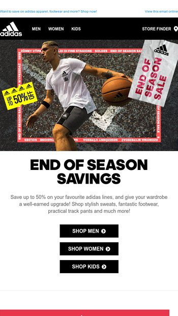 adidas end season sale