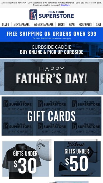 pga superstore father's day sale