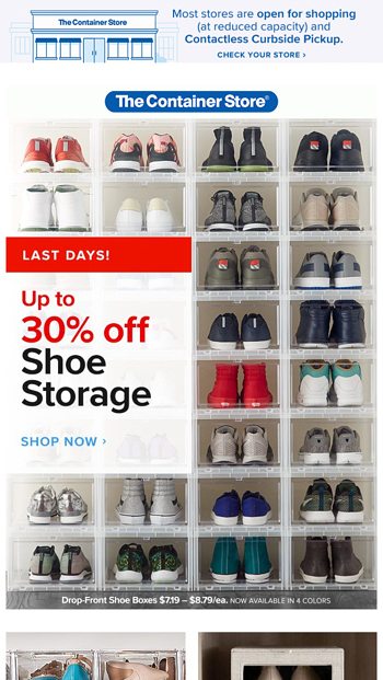 the container store shoe organizer
