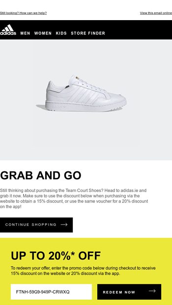 discount for adidas website