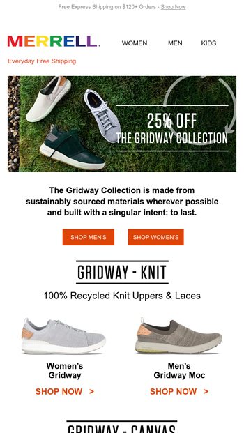 merrell gridway collection