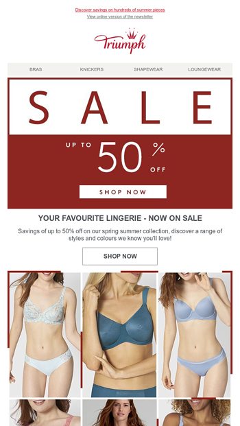 triumph shapewear sale