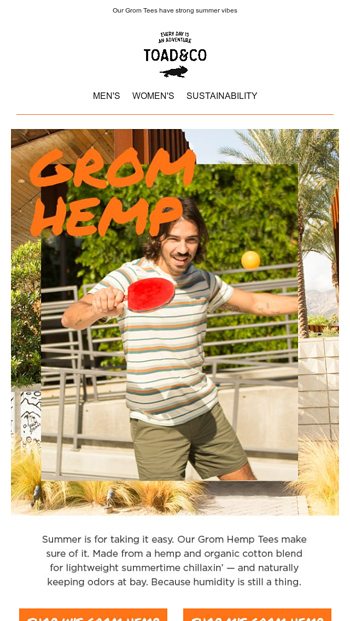 Hemp Tees to Hang Loose