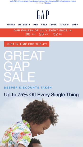 gap fourth of july sale
