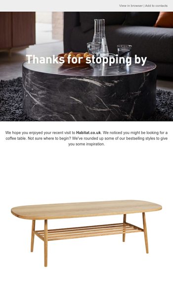 Still Looking For A Coffee Table Habitat Email Archive