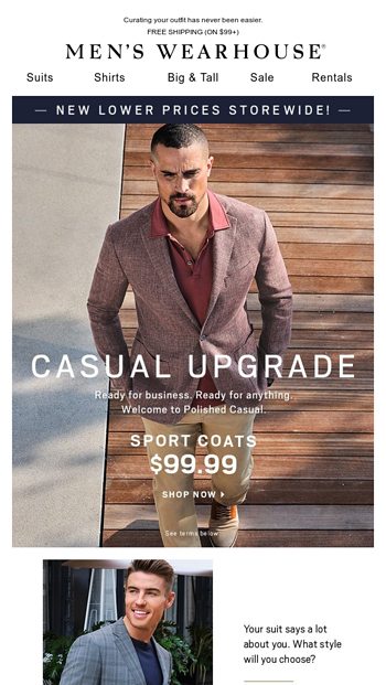 9999 Sport Coats A Perfect Polished Casual Play Mens Wearhouse Email Archive 