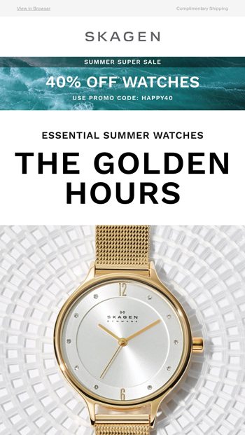 Essential summer watches. Skagen Email Archive