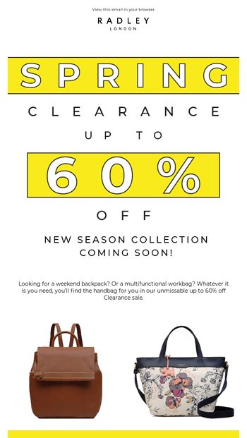 radley clearance bags