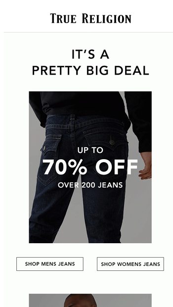 true religion 70 off sale