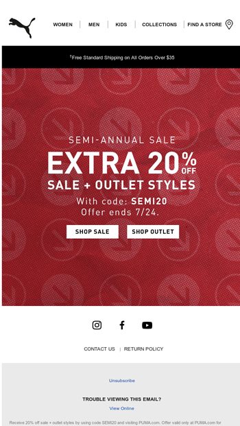 Unlock an extra 20% off sale + outlet 