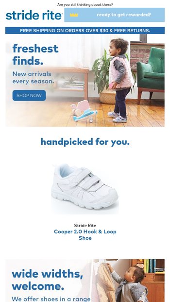 stride rite cooper 2.0 hook & loop shoe