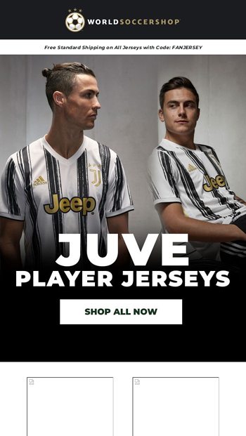 Get your Juventus Football Jerseys and more today at WorldSoccerShop.com!