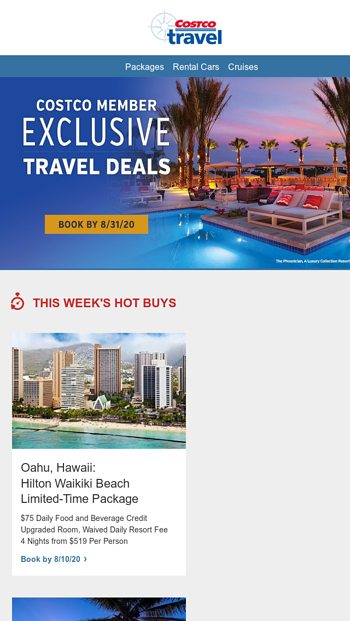 Costco Travel Hot Buys - 5 Days Only - Costco Wholesale Email Archive