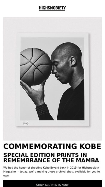 Special editions in remembrance of Kobe Bryant