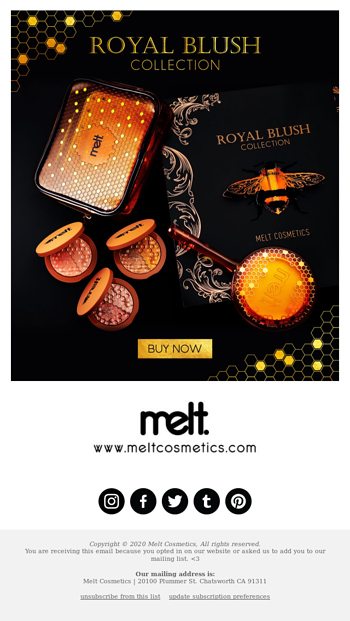 Melt Cosmetics Royal 2024 Blush Collection PR Box Set