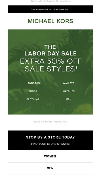 michael kors labor day sale