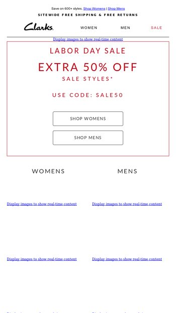 clarks labor day sale