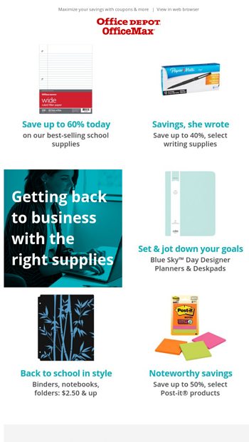 Back to business supplies: Save Up To 60% Today, On Our Best-selling ...