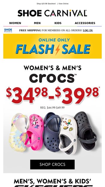 shoe carnival crocs sale