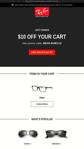 ray ban promotional code