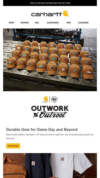 Built for the bond between work and sports - Carhartt.com Email